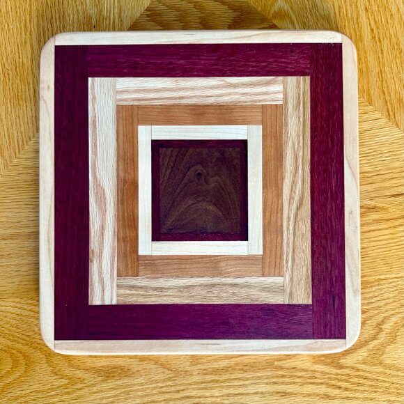 Cutting Board Walnut / Maple/ Cherry / Purple Heart Hardwoods Hand Crafted - Picture 1 of 6